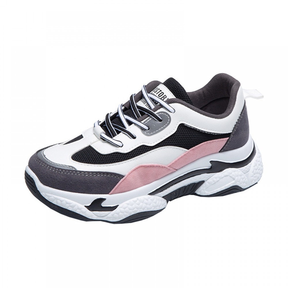 White Women's New Breathable Board Shoes Flat Running Casual Shoes